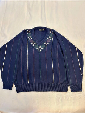 Structure Striped Crewneck Sweater in Blue